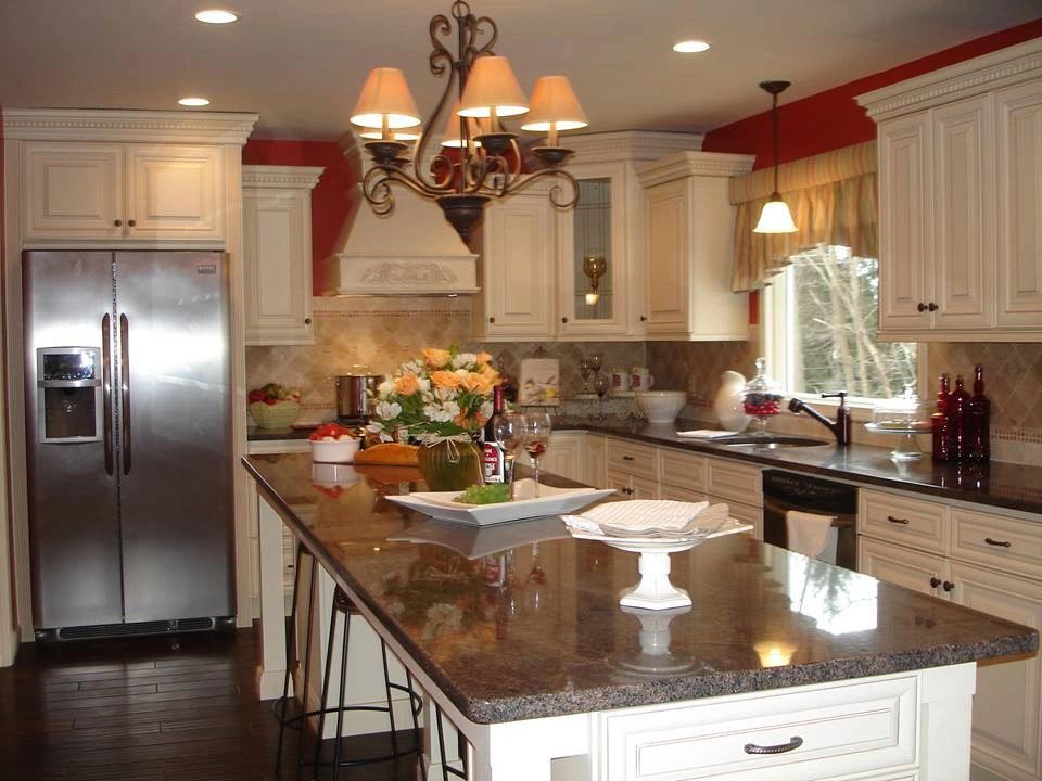Luxury kitchen remodel with granite countertops